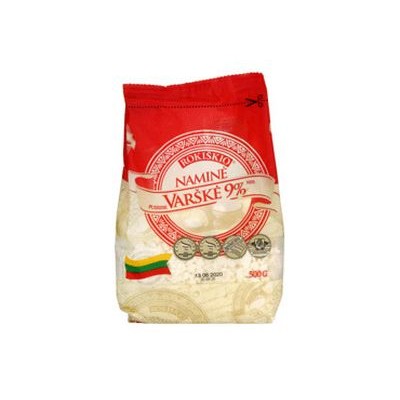 Curd loose 9%, ROKISKIO, 500 g